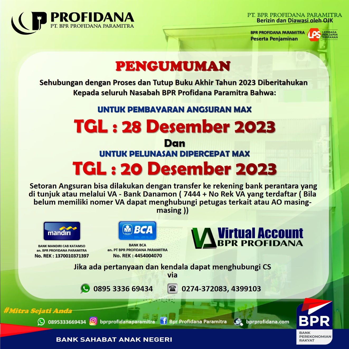 PENGUMUMAN AKHIR TAHUN 2023